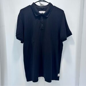 Reigning Champ Polo Shirt Men's Size XL Black Snap Made In Canada‎ Gym Fitness